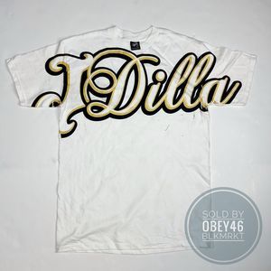 Rare J DILLA X STUSSY Collaboration White T-Shirt Sample Size M